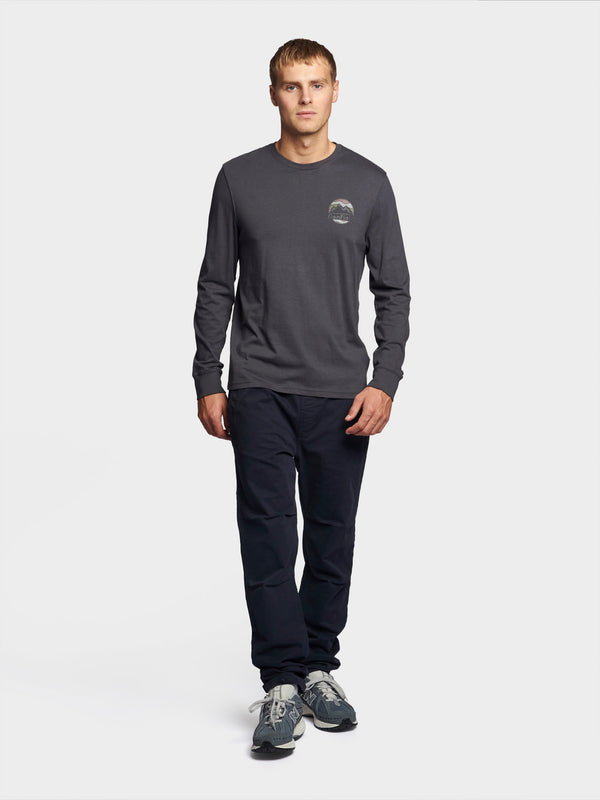 Penfield Back Circular Long Sleeve T-Shirt In Ebony