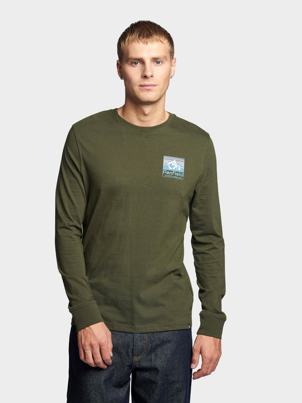 Penfield Back Graphic Long Sleeve T-Shirt In Forest Night