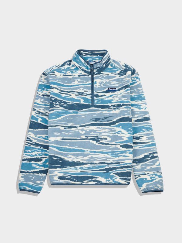 Penfield Bay Jacquard Microfleece ¼ Zip In Blue Fusion