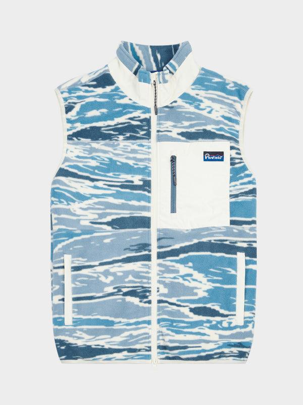 Penfield Bay Jacquard Microfleece Vest In Blue Fusion