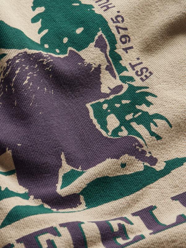 Penfield Black Bear Long Sleeve T-Shirt In Chinchilla