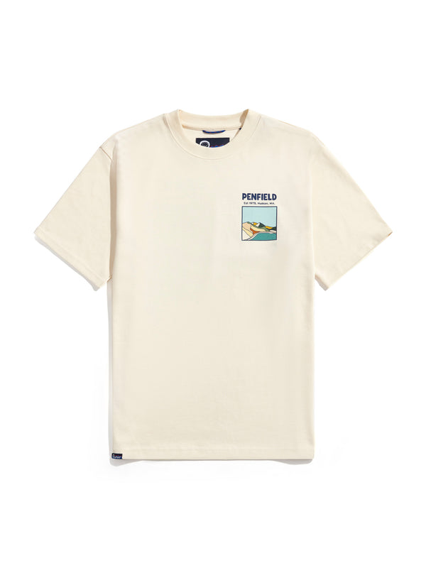 Penfield Block Landscape Graphic T-Shirt In Vanilla Ice