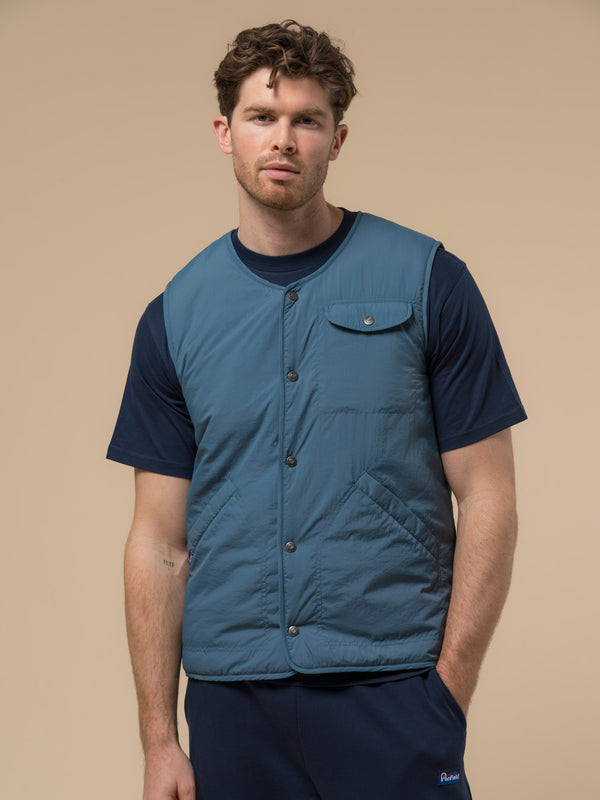 penfield Cahoon Rochester Light Vest in Blue Fusion