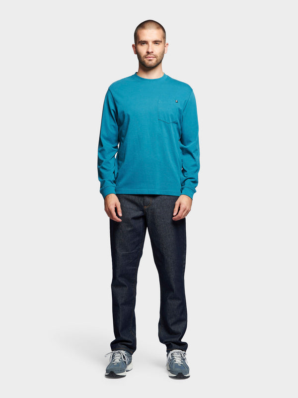 Penfield Chest Pocket Long Sleeve T-Shirt In Mallard Blue