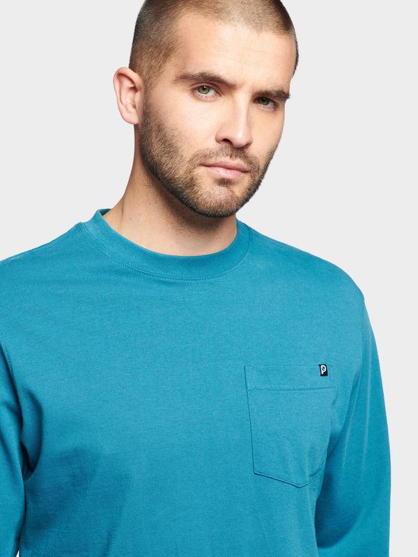 Penfield Chest Pocket Long Sleeve T-Shirt In Mallard Blue