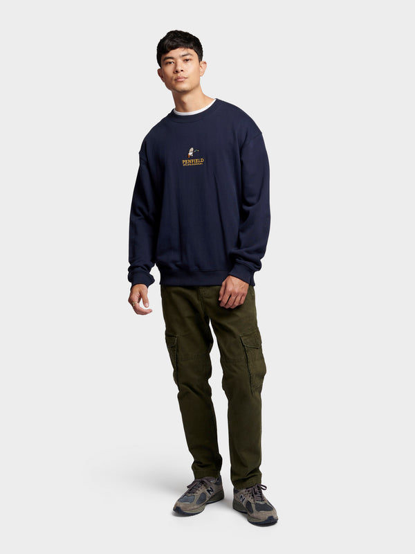 Penfield Embroidered Mallard Sweatshirt In Navy Blue
