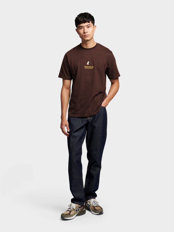 Penfield Embroidered Mallard T-Shirt In Chicory Coffee