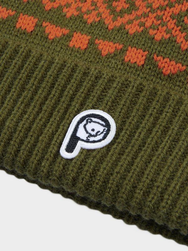 Penfield Fairton Fair Isle Bobble Hat In Forest Night