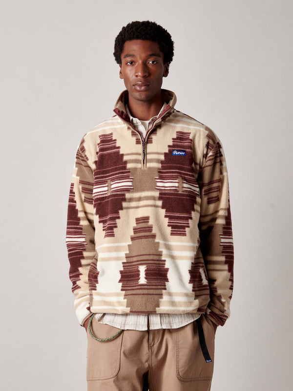 Penfield Forefounders Graylock Fleece ¼ Zip In Lead Gray