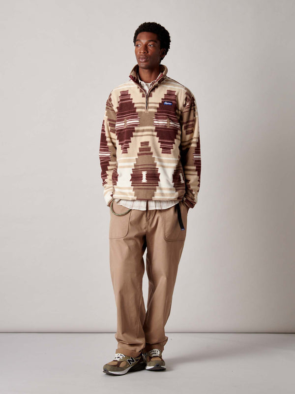 Penfield Forefounders Graylock Fleece ¼ Zip In Lead Gray