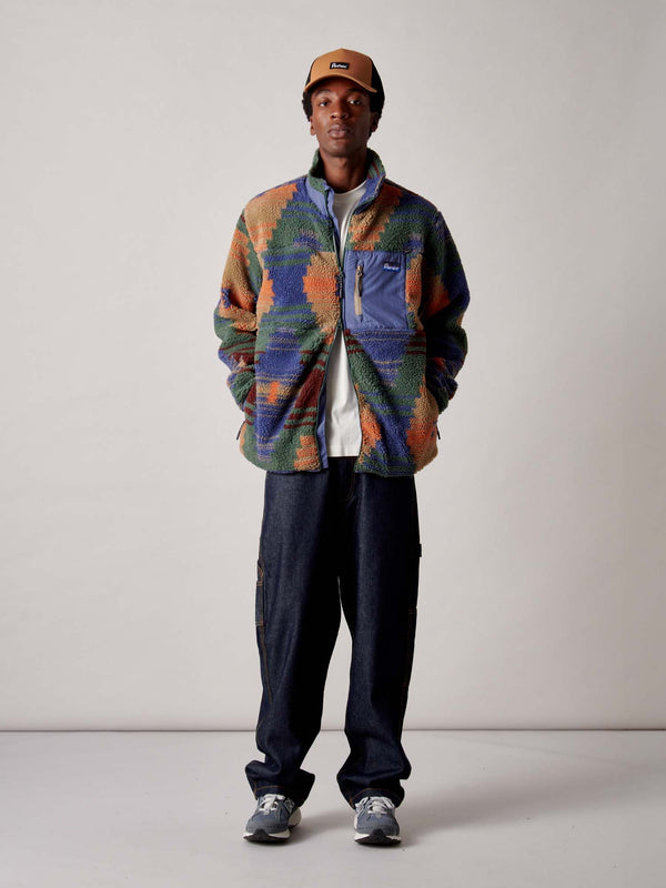 Penfield Forefounders Mattawa Fleece Jacket In Lead Gray