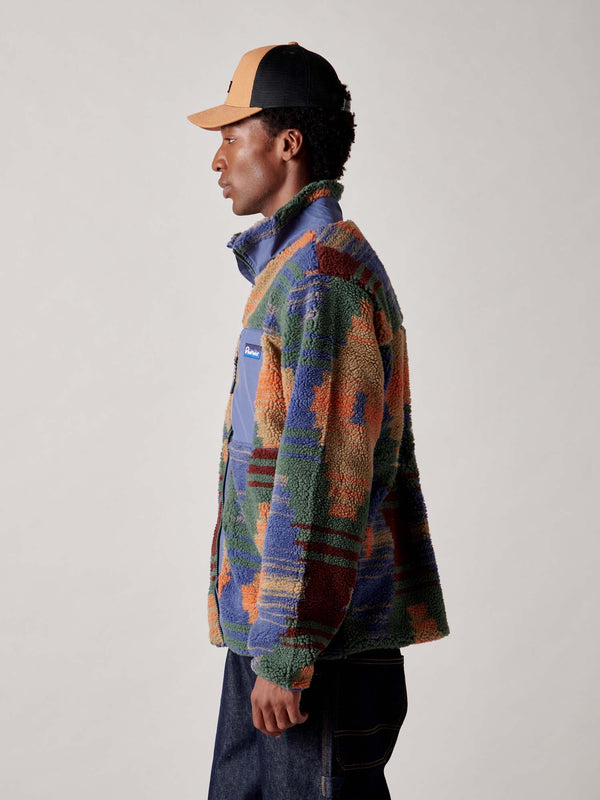 Penfield Forefounders Mattawa Fleece Jacket In Lead Gray