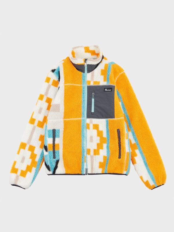 penfield Geo Print Mattawa Fleece Jacket in Apricot