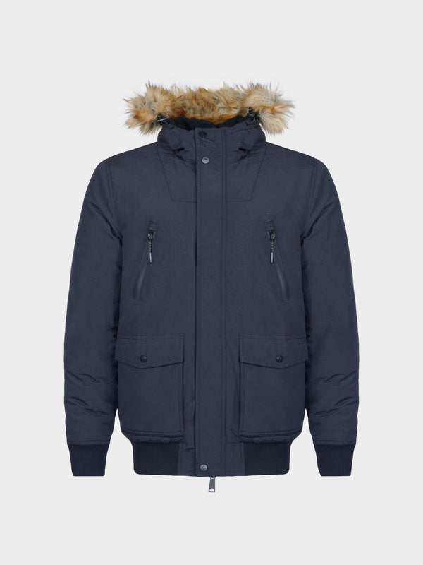 penfield Hudson Script Arctic Bomber Jacket in Black