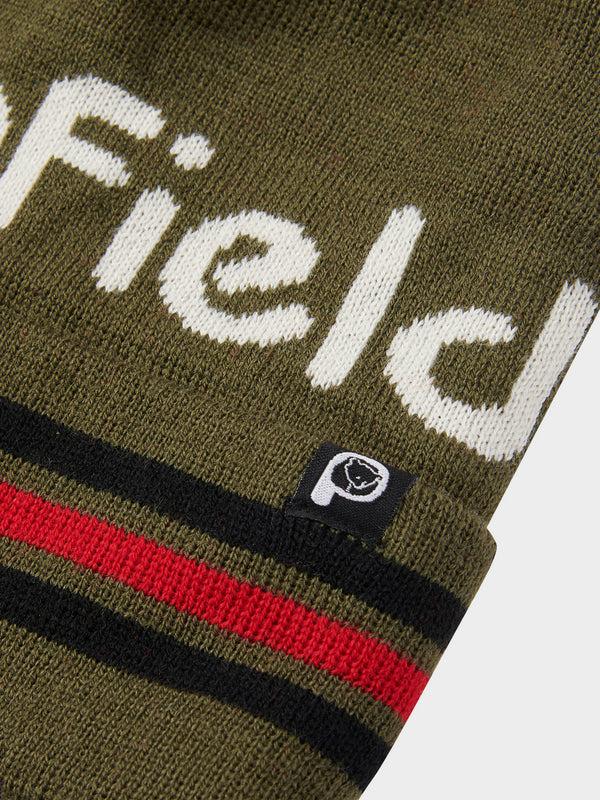 Penfield Intarsia Knit Bobble Beanie In Forest Night