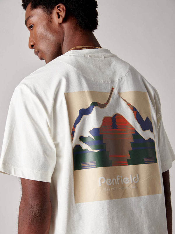 Penfield Mountain Back Forefounders T-Shirt In Vanilla Ice