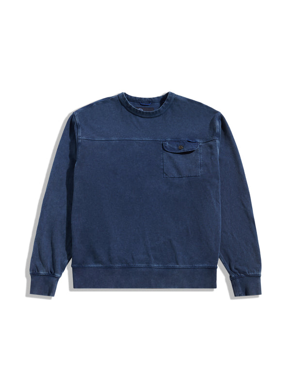 Penfield Newchester Panelled Sweatshirt In Navy Blue