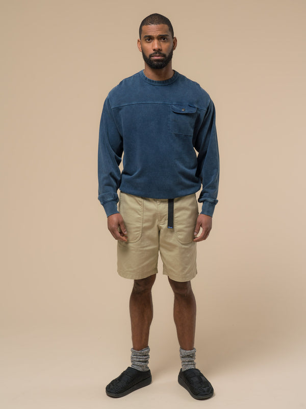 Penfield Newchester Panelled Sweatshirt In Navy Blue