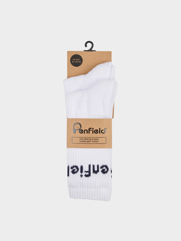 Penfield 2 Pack Intarsia Socks In Bright White
