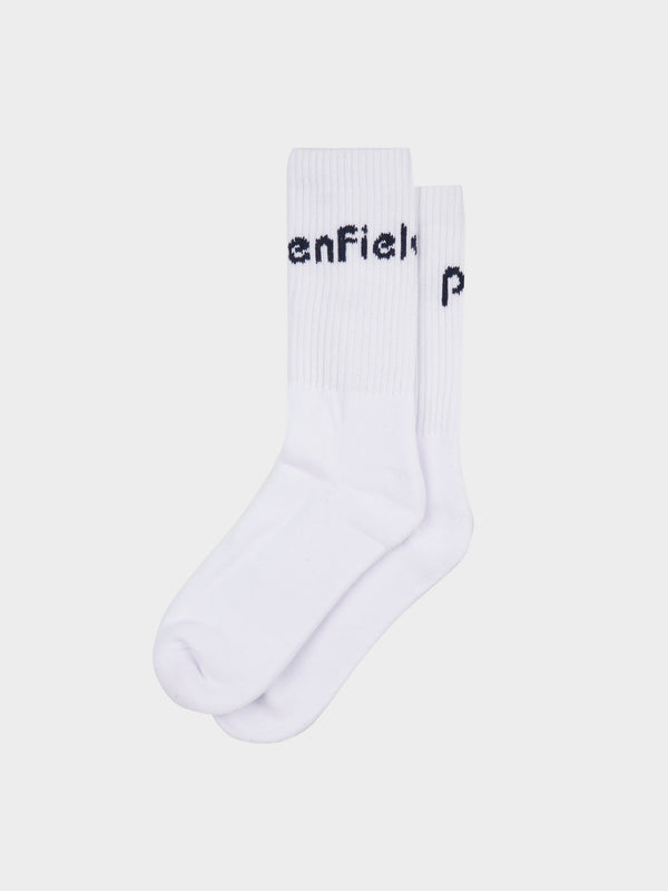 penfield 2 Pack Intarsia Socks in Bright White