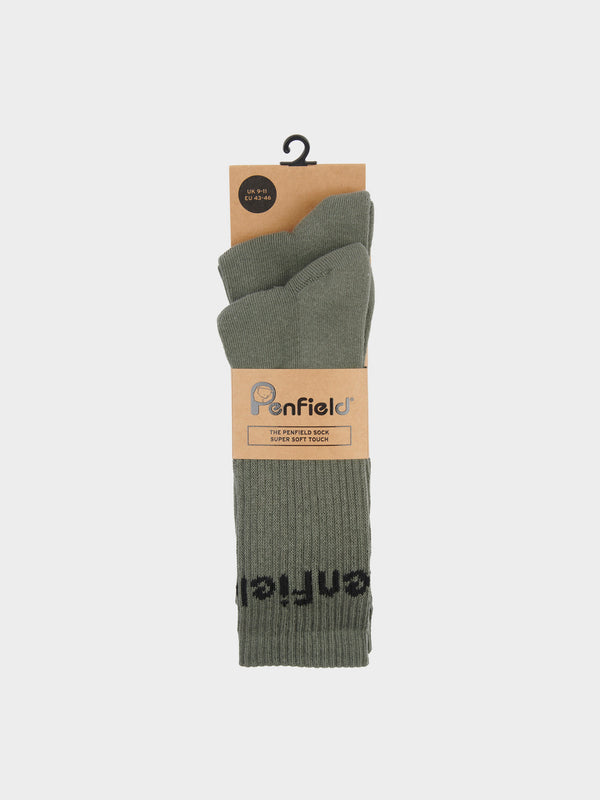 Penfield 2 Pack Intarsia Socks In Forest Night
