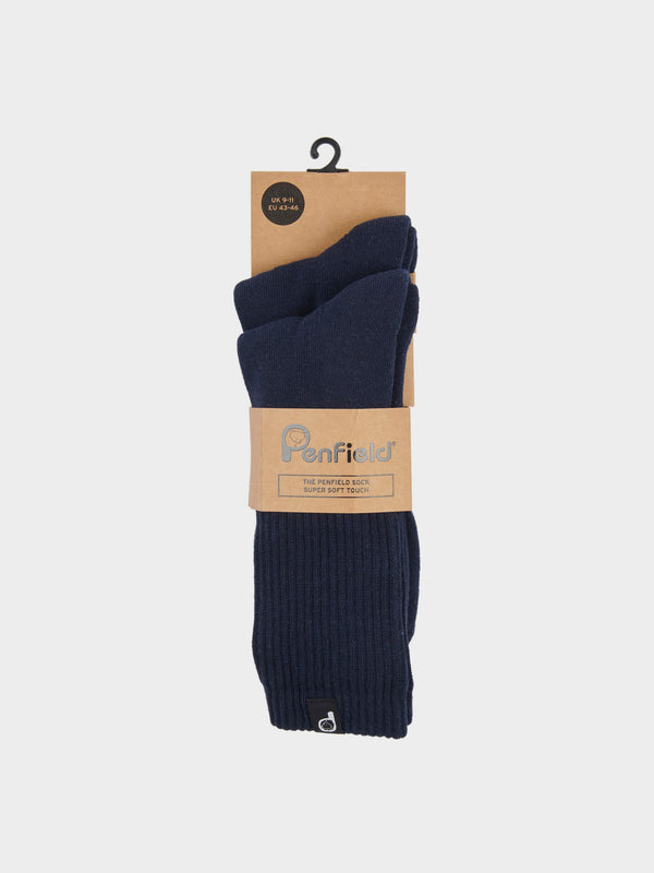 Penfield 2 Pack Socks In Navy Blue