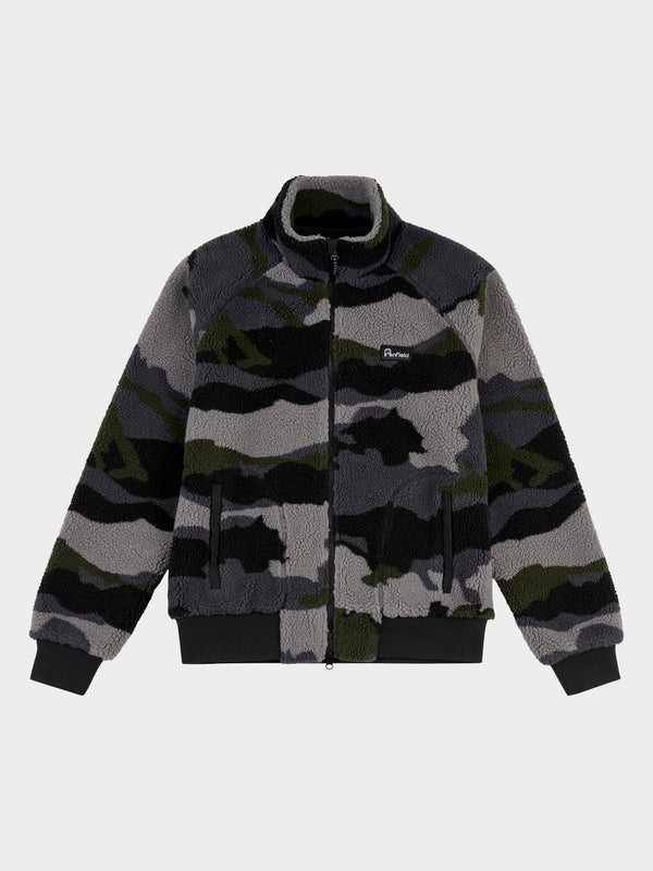 penfield Abstract Mountain Fleece Jacket in Ebony