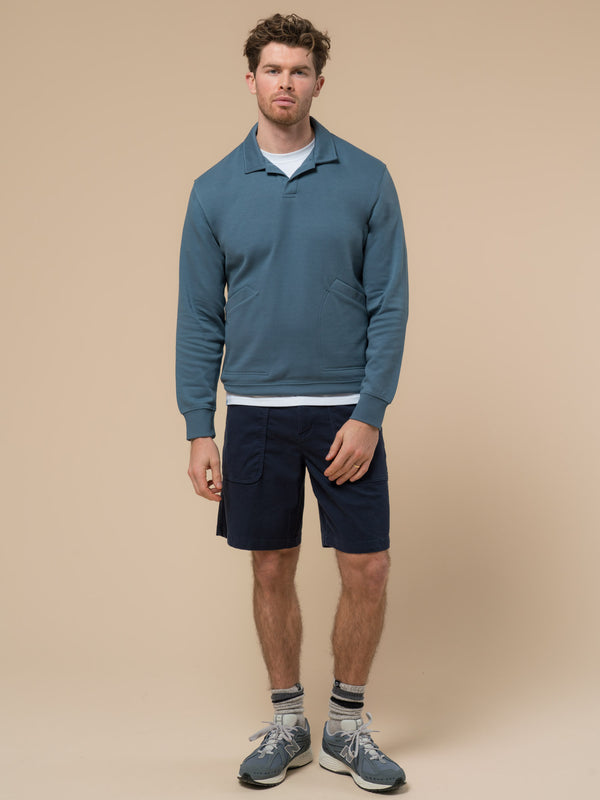Penfield Cahoon Rugby Shirt In Blue Fusion