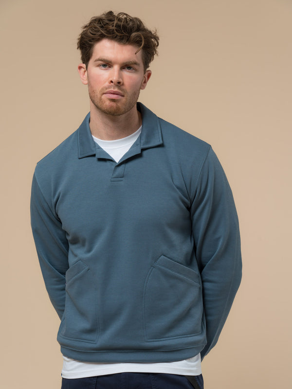 penfield Cahoon Rugby Shirt in Blue Fusion