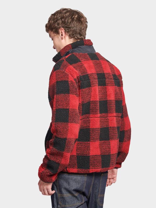 Penfield Check Mattawa Fleece Jacket In Black