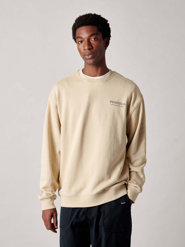 Penfield Circle Riverview Crew In Brown Rice