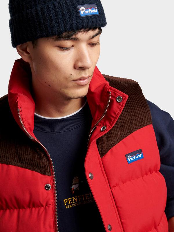 Penfield Easton Vest In Equestrian Red