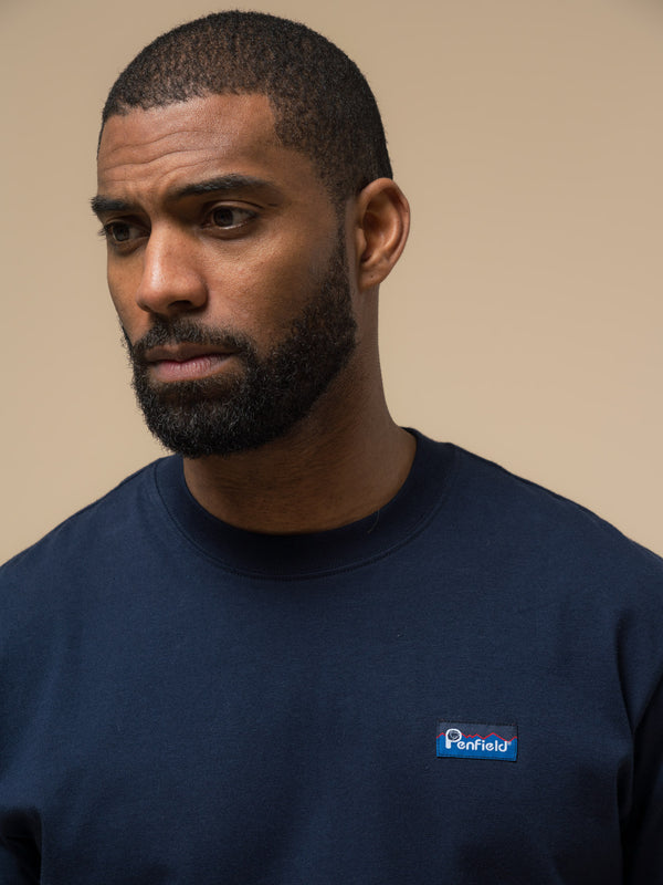 Penfield Fishing Bear T-Shirt In Navy Blue