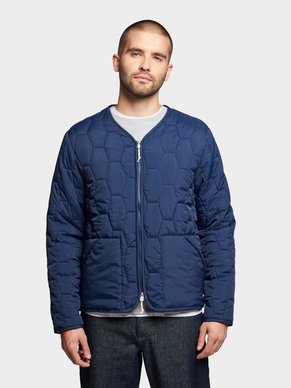Penfield Hexagon Quilt Liner Jacket In Navy Blue