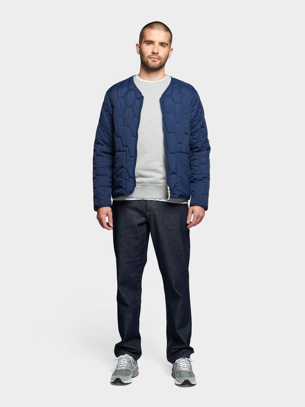 Penfield Hexagon Quilt Liner Jacket In Navy Blue