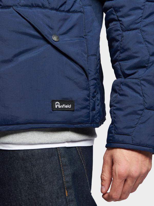 Penfield Hexagon Quilt Liner Jacket In Navy Blue