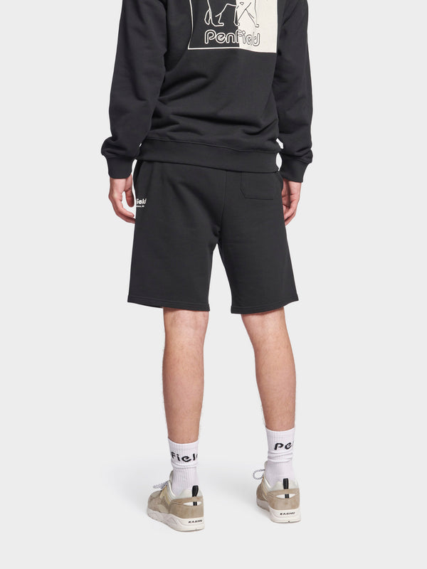 Penfield Hudson Script Sweat Short In Black