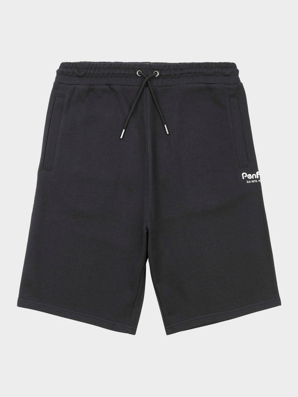 penfield Hudson Script Sweat Short in Black
