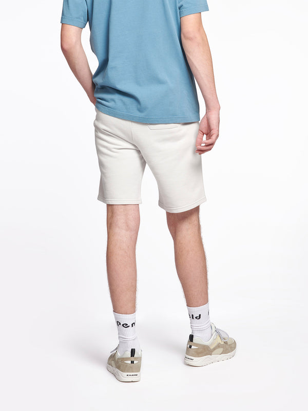 Penfield Hudson Script Sweat Short In Nimbus Cloud