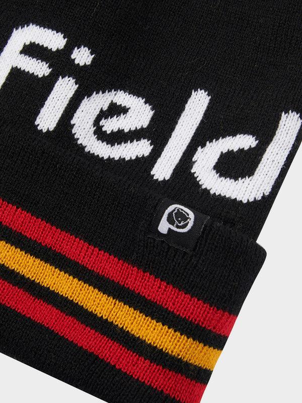 Penfield Intarsia Knit Bobble Beanie In Black
