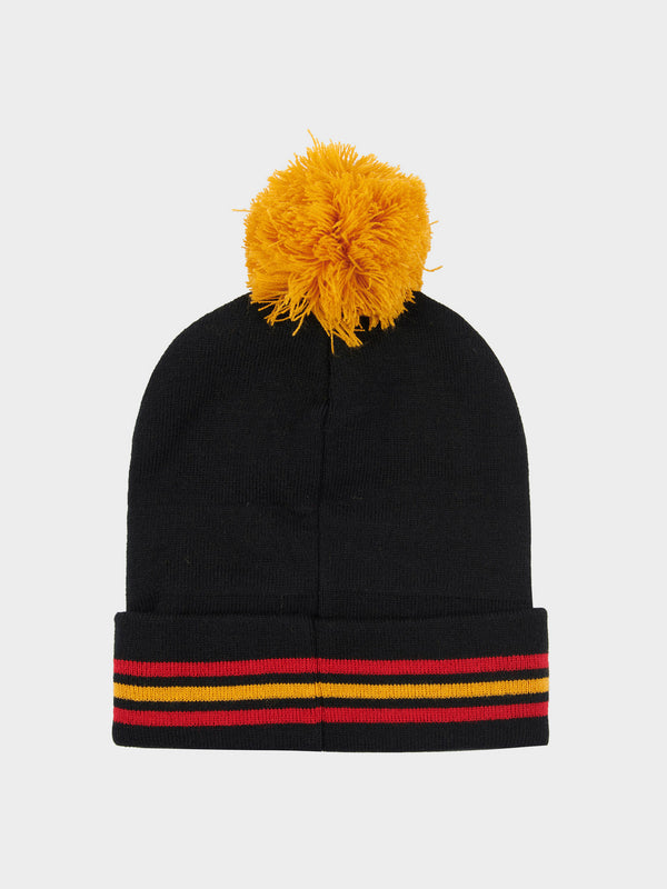 Penfield Intarsia Knit Bobble Beanie In Black