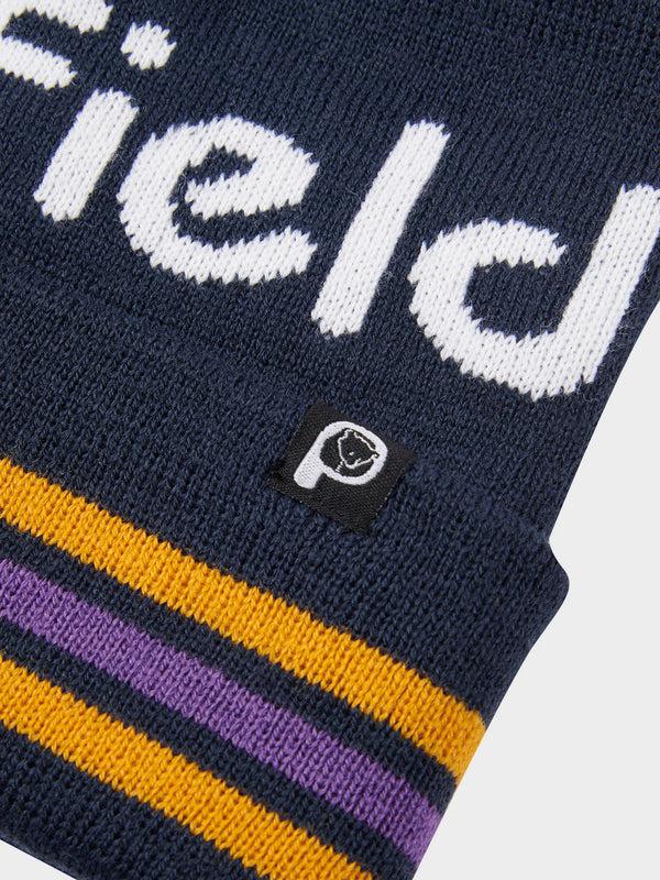 Penfield Intarsia Knit Bobble Beanie In Navy Blue