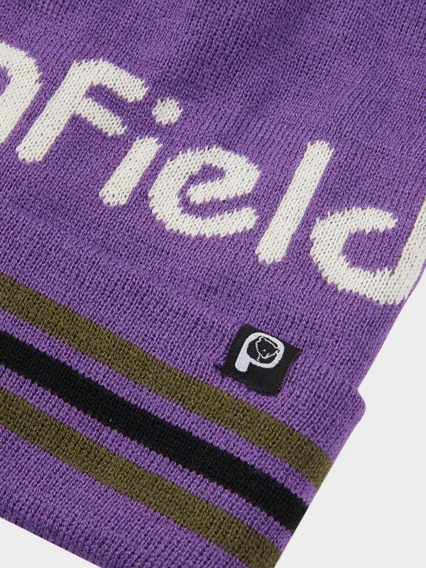 Penfield Intarsia Knit Bobble Beanie In Pansy