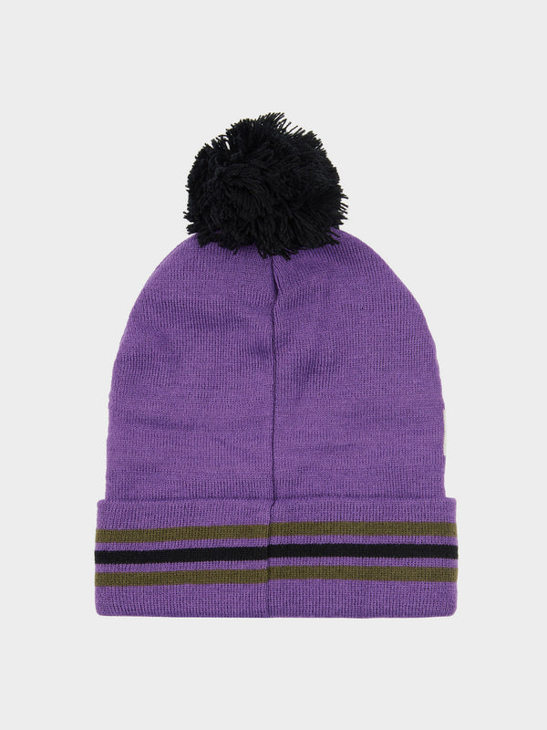 Penfield Intarsia Knit Bobble Beanie In Pansy