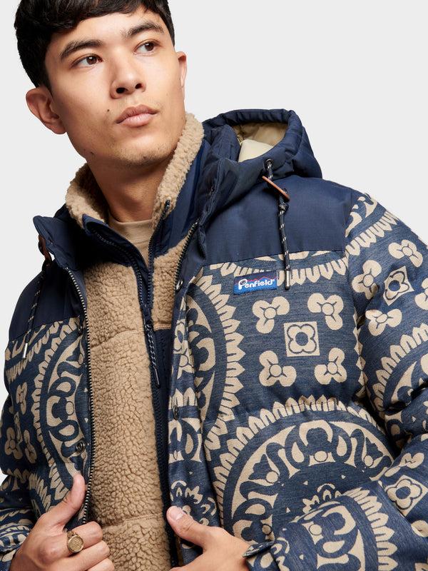 Penfield Jacquard Bowerbridge Jacket In Navy Blue
