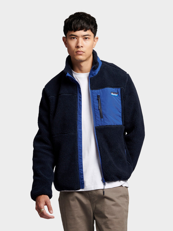 Penfield Mattawa Fleece Jacket In Navy Blue