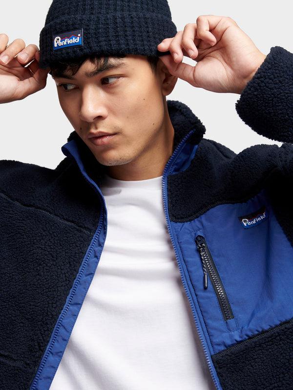 Penfield Mattawa Fleece Jacket In Navy Blue