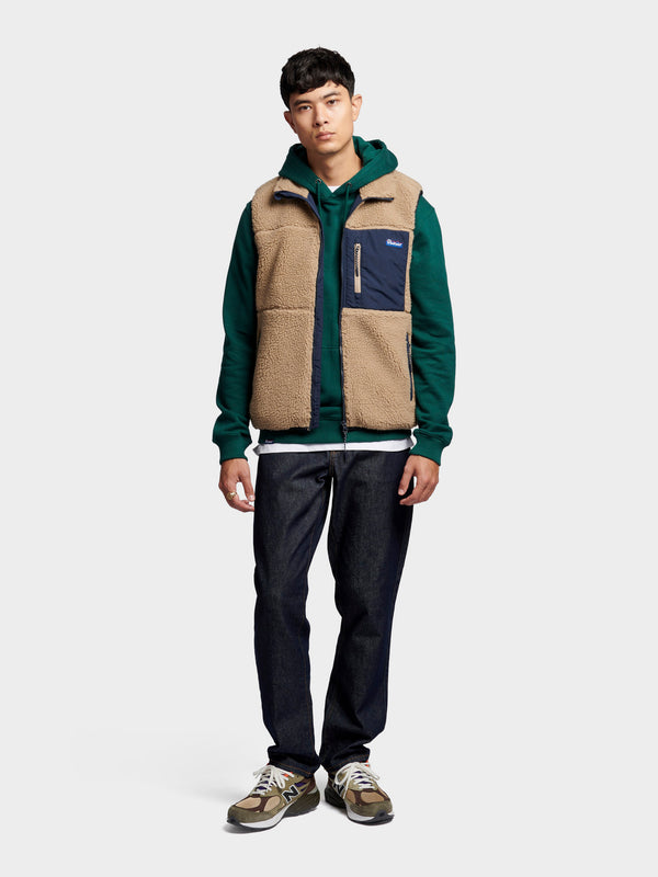 Penfield Mattawa Fleece Vest In Chinchilla