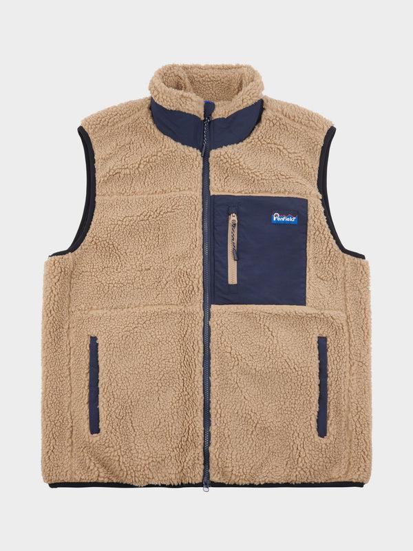 penfield Mattawa Fleece Vest in Chinchilla
