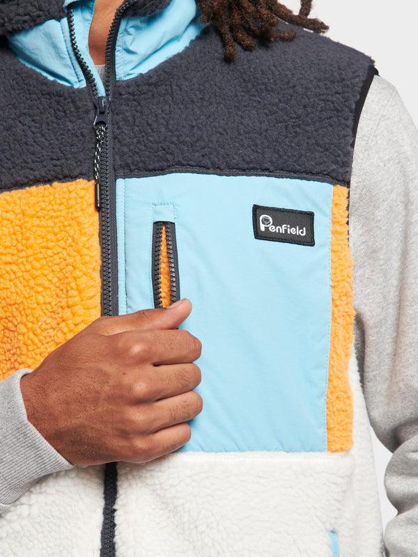 Penfield Mattawa Fleece Vest In Ebony